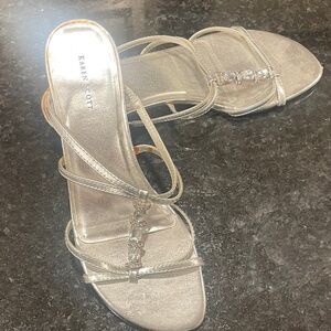 Karen Scott Silver Strappy Heels